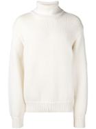 Zilver High Neck Knitted Sweater - White