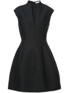 Halston Heritage Sleeveless Plunge Mini Dress - Black