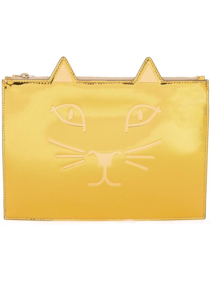 Charlotte Olympia 'kitty' Clutch, Women's, Grey