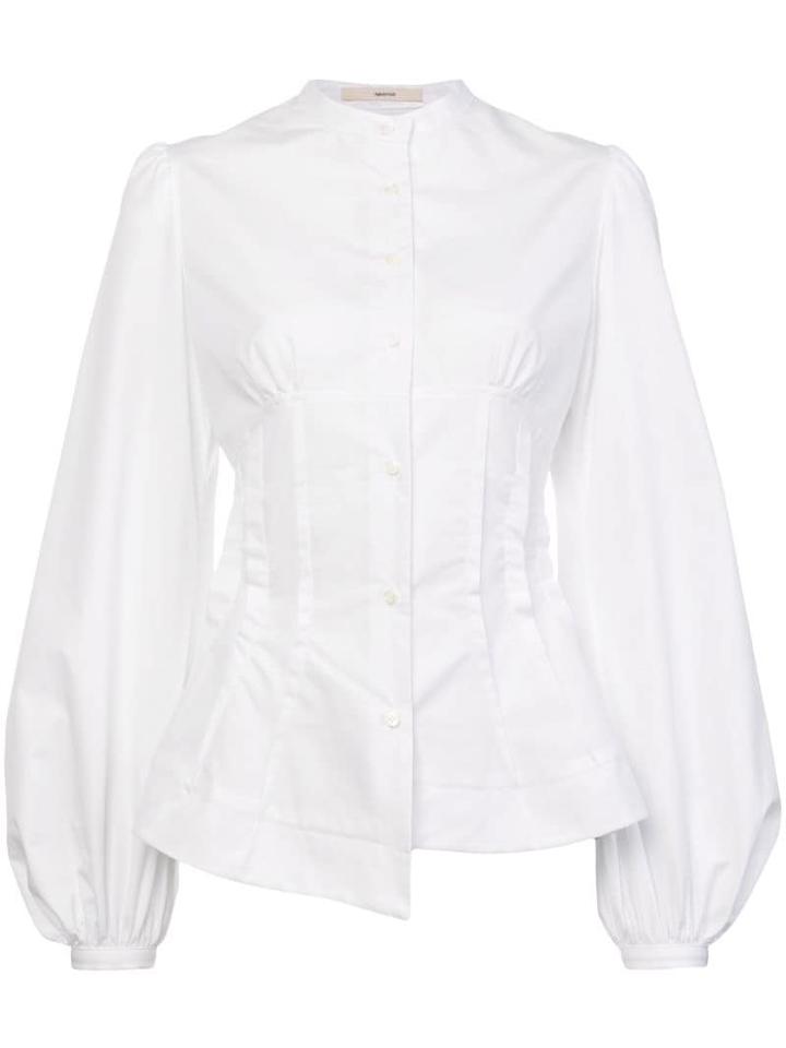 Aganovich Balloon Sleeves Shirt - White