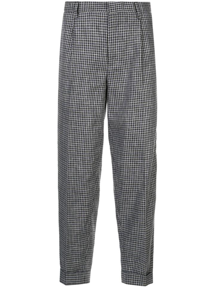 Kolor Houndstooth Pattern Trousers - Grey