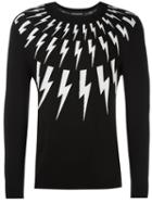 Neil Barrett Lightning Bolt Intarsia Jumper