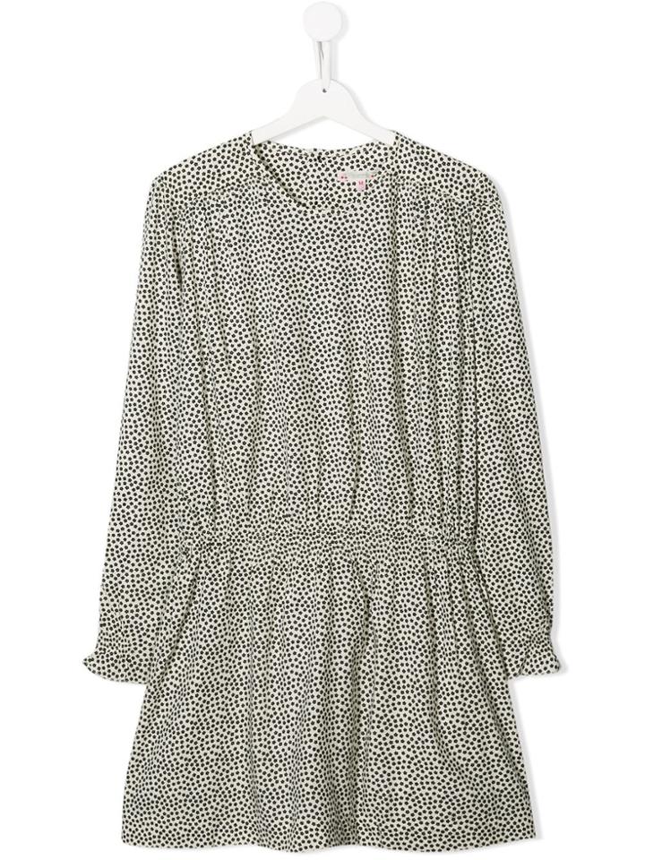 Bonpoint Teen Floral Print Dress - Black