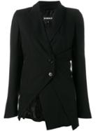 Ann Demeulemeester - Half Thrown Tailored Jacket - Women - Nylon/rayon/virgin Wool - 38, Women's, Black, Nylon/rayon/virgin Wool