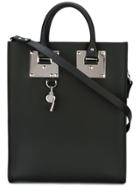 Sophie Hulme Stylised Stud Detail Shoulder Bag - Black
