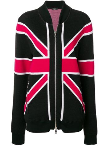 Balmain Union Jack Bomber Jacket - Black