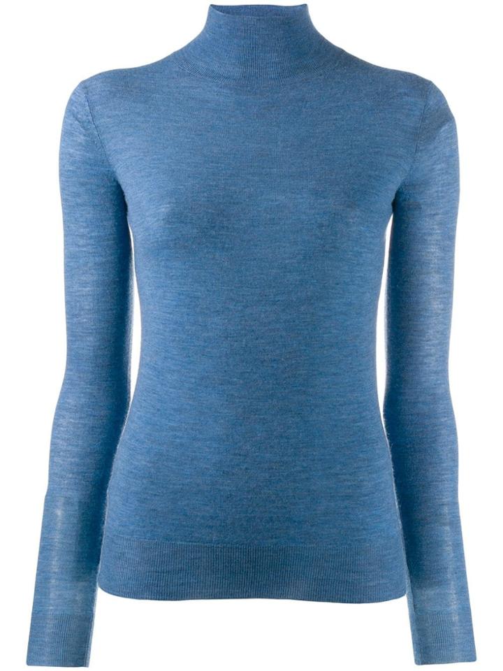 Joseph Knit High Neck Top - Blue