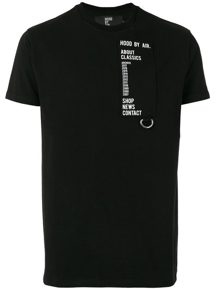 Hood By Air Homepage T-shirt, Men's, Size: Small, Black, Cotton