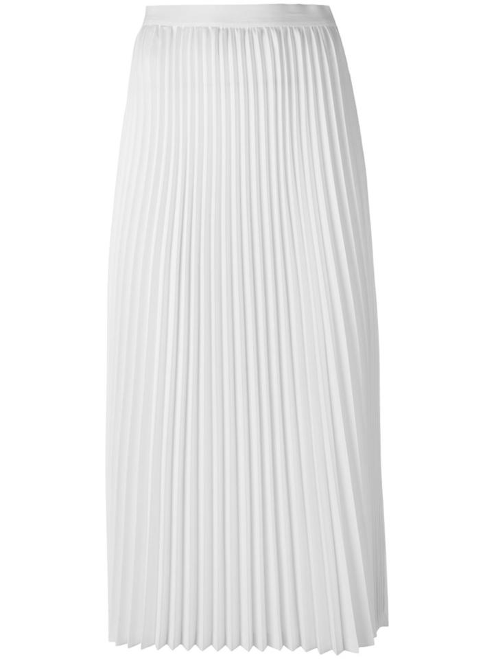 08sircus - Pleated Midi Skirt - Women - Polyester - 2, White, Polyester