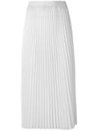 08sircus - Pleated Midi Skirt - Women - Polyester - 2, White, Polyester