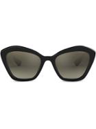 Miu Miu Eyewear Gradient Oversized Sunglasses - Black