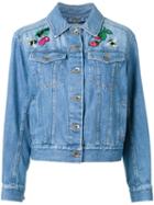 Muveil - Patches Denim Jacket - Women - Cotton - 38, Blue, Cotton