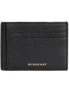 Burberry House Check Money Clip Card Case - Black