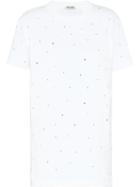 Miu Miu Rhinestone Embellishments T-shirt - White