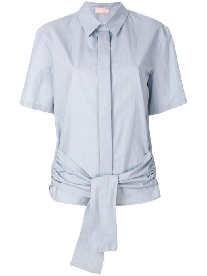 Drome Short-sleeve Belt Shirt - Grey
