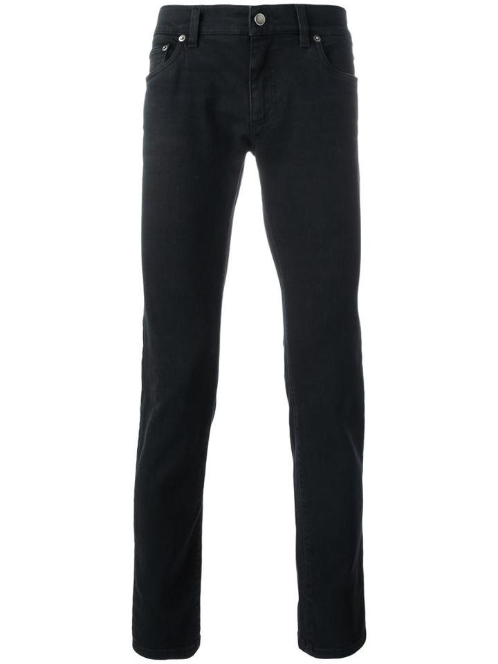 Dolce & Gabbana Slim-fit Jeans, Men's, Size: 44, Black, Cotton/spandex/elastane