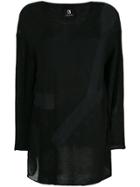 Yohji Yamamoto Sheer Knitted Top - Black