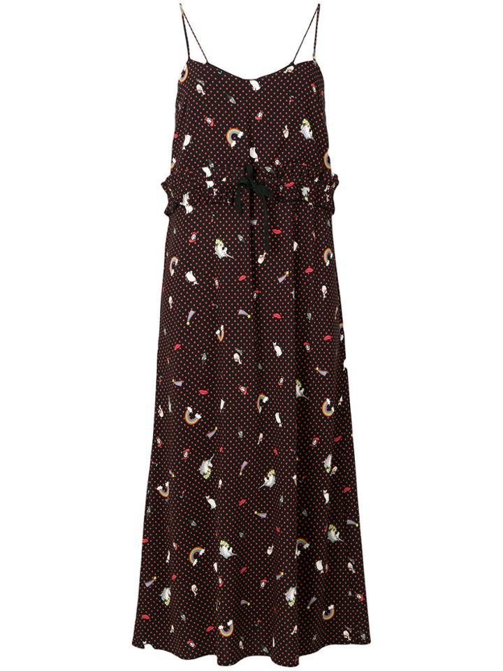 Vivetta Patterned Slip-style Dress - Black