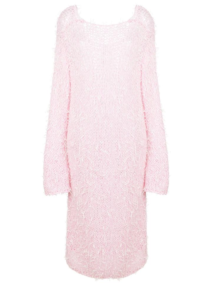 Christopher Kane Open Tweed Dress - Pink & Purple