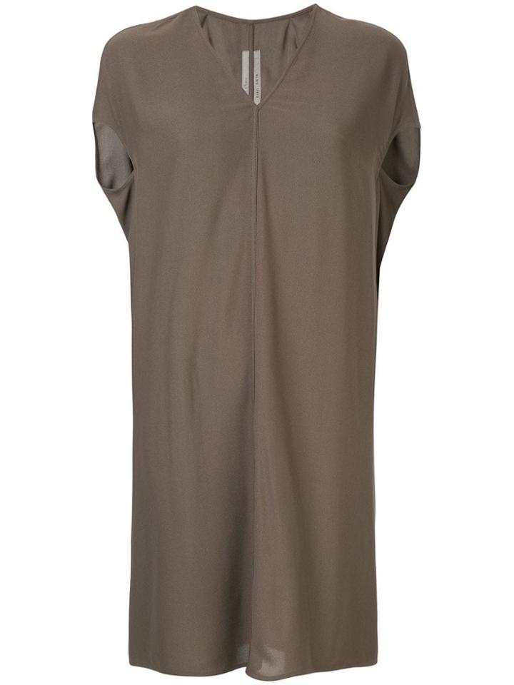 Rick Owens Long Draped T-shirt - Grey