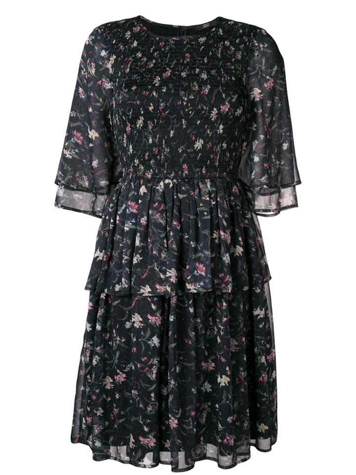 Steffen Schraut Chiffon Pleated Dress - Black