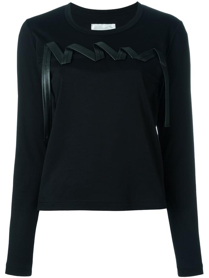 Comme Des Garçons Noir Kei Ninomiya Longsleeved T-shirt, Women's, Size: Small, Black, Cotton/polyurethane Resin