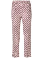 Alberto Biani Floral Print Cropped Trousers - Pink & Purple