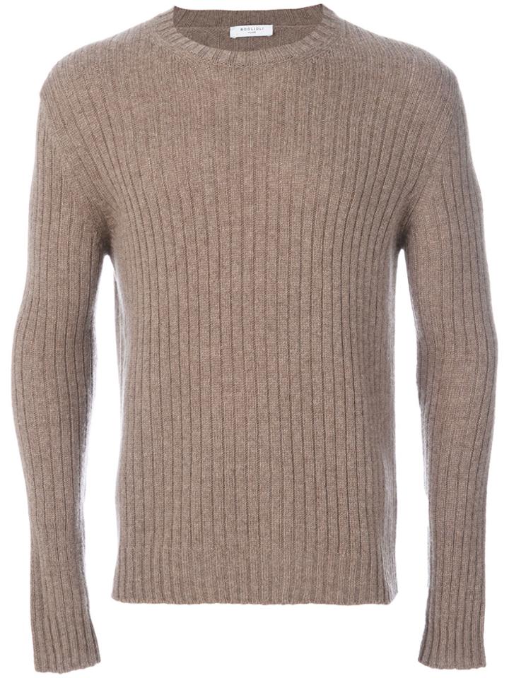 Boglioli Ribbed Sweater - Nude & Neutrals