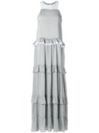 Ruffled Gown - Women - Viscose - 38, Grey, Viscose, Lilly Sarti