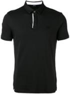 Armani Jeans - Contrast Detail Polo Shirt - Men - Cotton - L, Black, Cotton