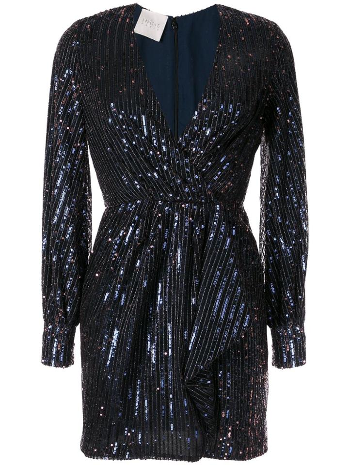Ingie Paris Long-sleeve Mini Dress - Blue
