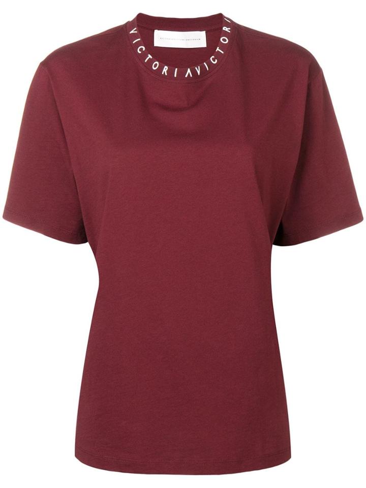 Victoria Victoria Beckham Logo T-shirt - Red