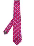 Canali Floral Jacquard Tie - Red