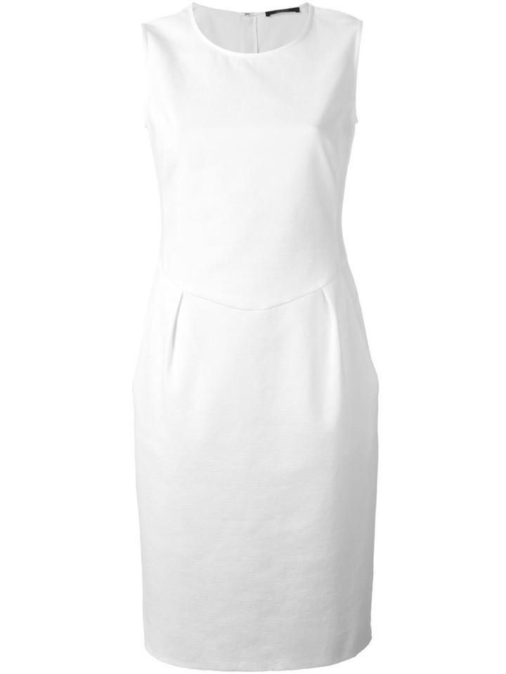 Odeeh Fitted Sleeveless Dress, Women's, Size: 38, White, Cotton/spandex/elastane