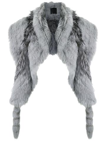Andrea Bogosian Rabbit Fur Stole, Women's, Grey, Fox Fur/rabbit Fur