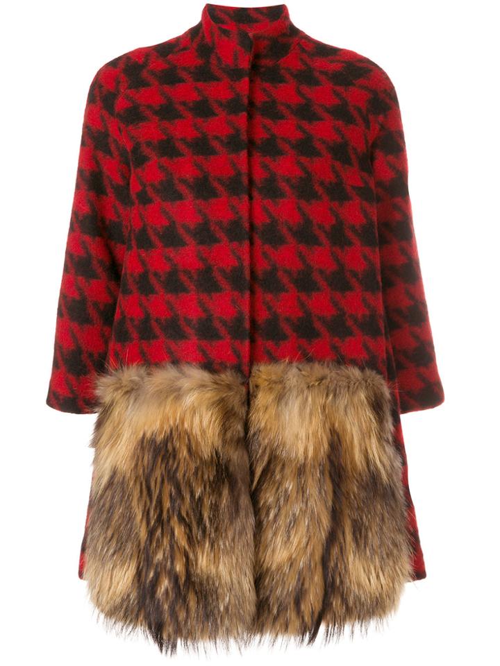 Ava Adore Panelled Coat - Red