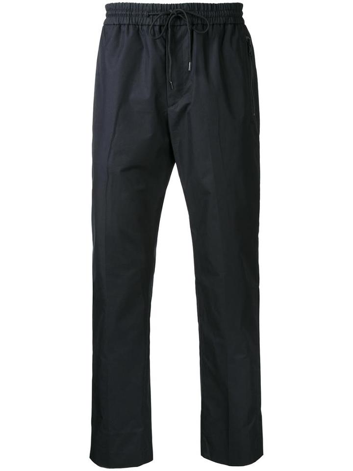 Juun.j Drawstring Cropped Trousers, Men's, Size: 46, Black, Cotton/polyimide