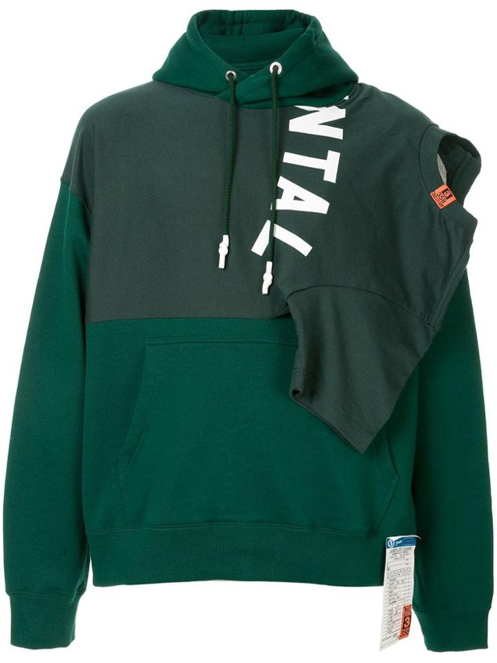 Maison Mihara Yasuhiro Deconstructed Hoodie - Green