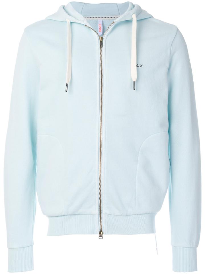 Sun 68 Zipped Hoodie - Blue