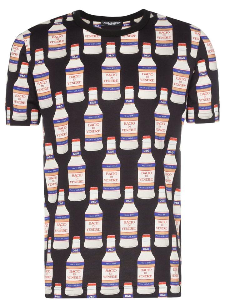 Dolce & Gabbana Bottle Print T-shirt - Black