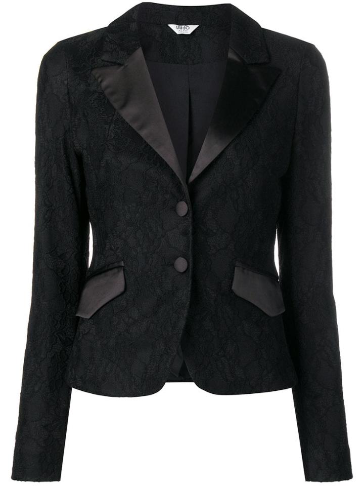 Liu Jo Fitted Lace Blazer - Black