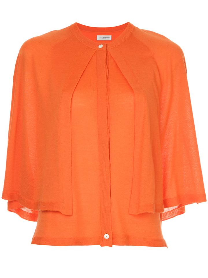 Tomorrowland Cape Layer Cardigan - Yellow & Orange
