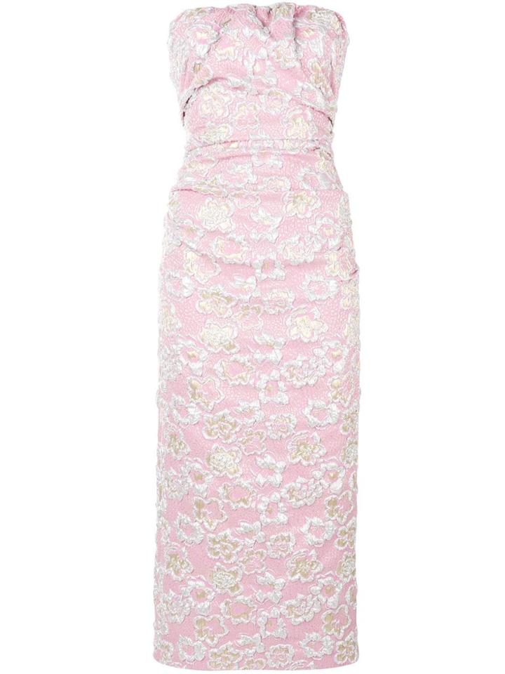 Miu Miu Floral Midi Dress - Pink & Purple