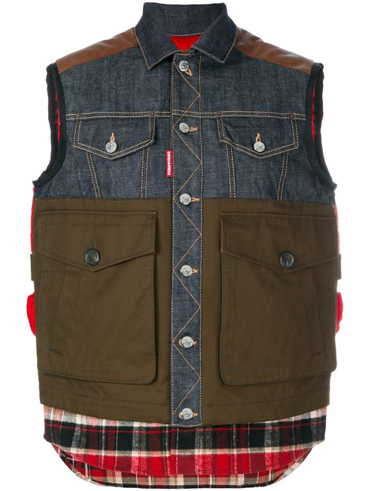 Dsquared2 Padded Lumberjack Gilet - Multicolour