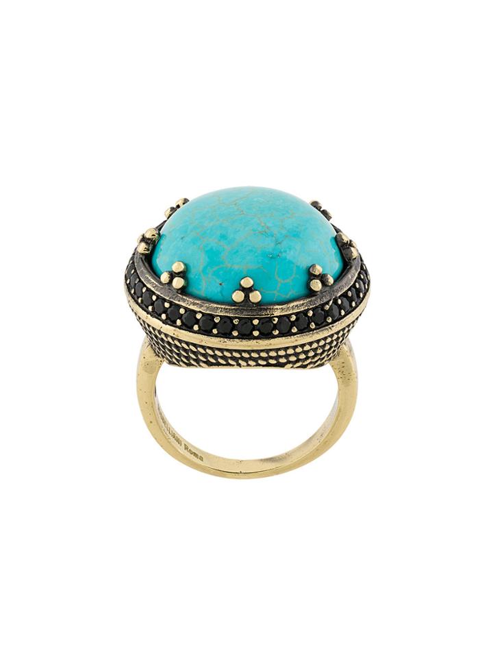 Iosselliani Elegua Turquoise Ring - Metallic