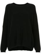 Zambesi Elbow Patch Oversize Fisherman Sweater - Black