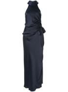 Camilla And Marc Antonelli Halter Neck Gown - Blue