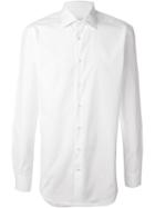 Etro Tonal Embroidery Shirt, Men's, Size: 38, White, Cotton