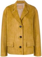 Prada Brushed Leather Jacket - Yellow