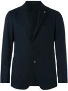 Tagliatore Tailored Blazer, Men's, Size: 48, Blue, Cupro/cotton/spandex/elastane